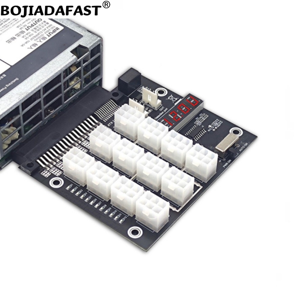 12 Ports PCIe 6Pin Connector B - 2400W Server Psu Breakout Board ulasan dan harga