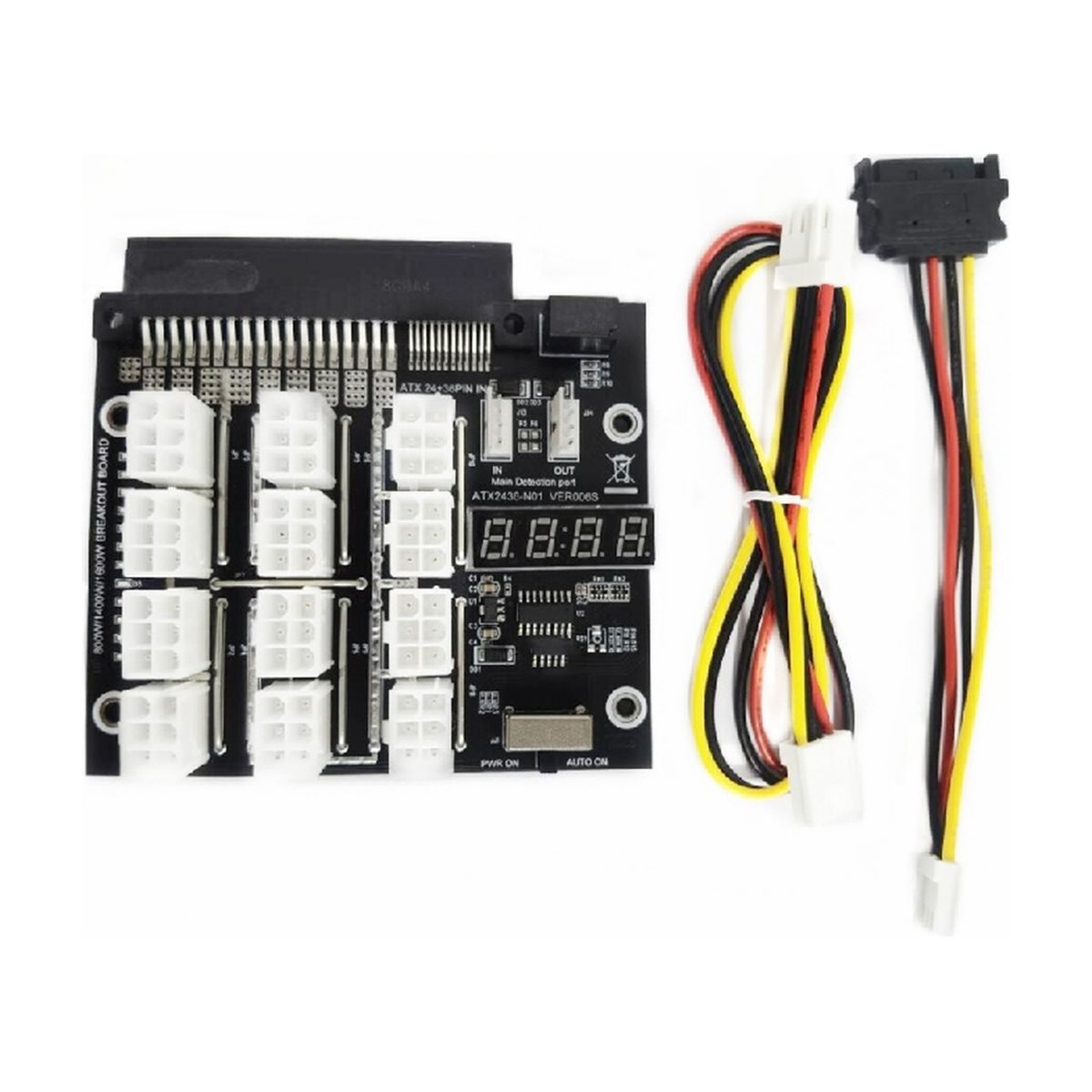 12 Ports PCIe 6Pin Connector B - 2400W Server Psu Breakout Board ulasan dan harga